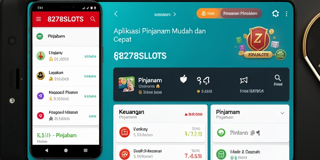 Tampilan antarmuka aplikasi Pinjaman 8278SLOTS yang user-friendly.