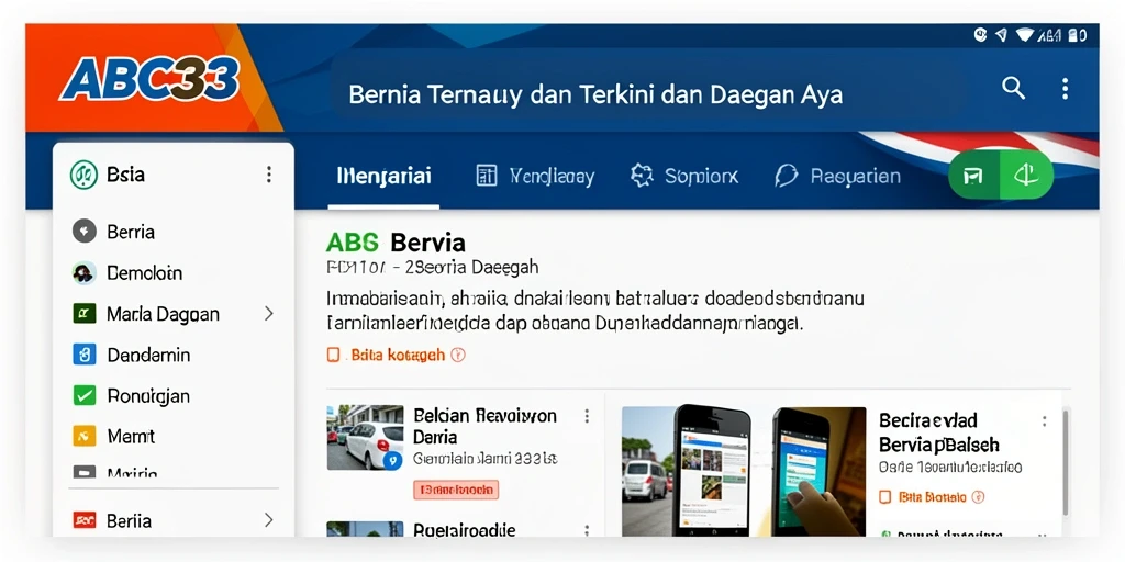 Tampilan antarmuka ABC33 yang user-friendly dan informatif.