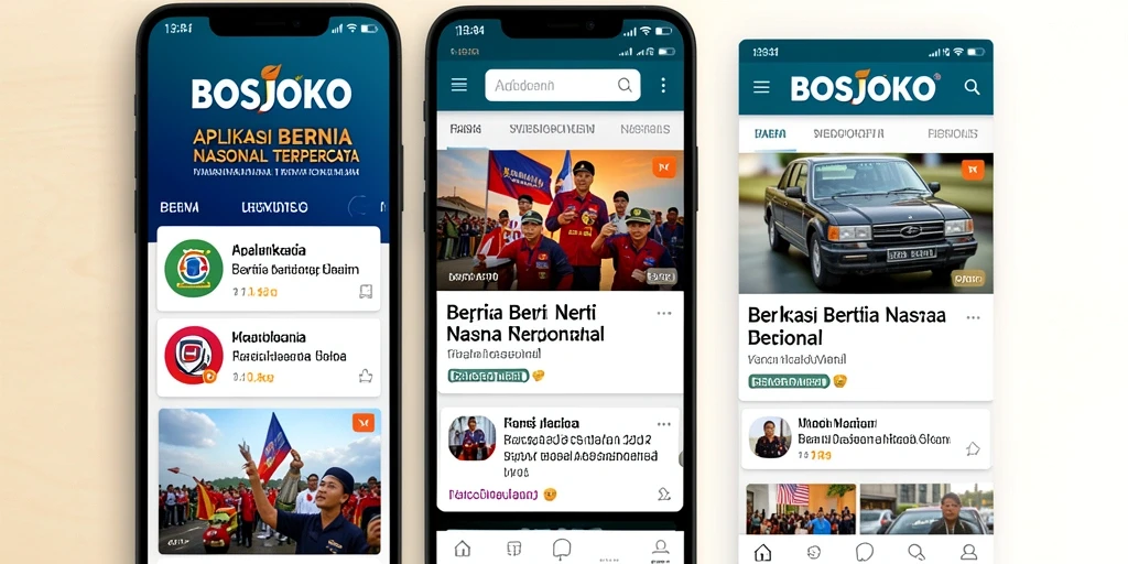 Antarmuka aplikatif BOSJOKO yang modern dan informatif.
