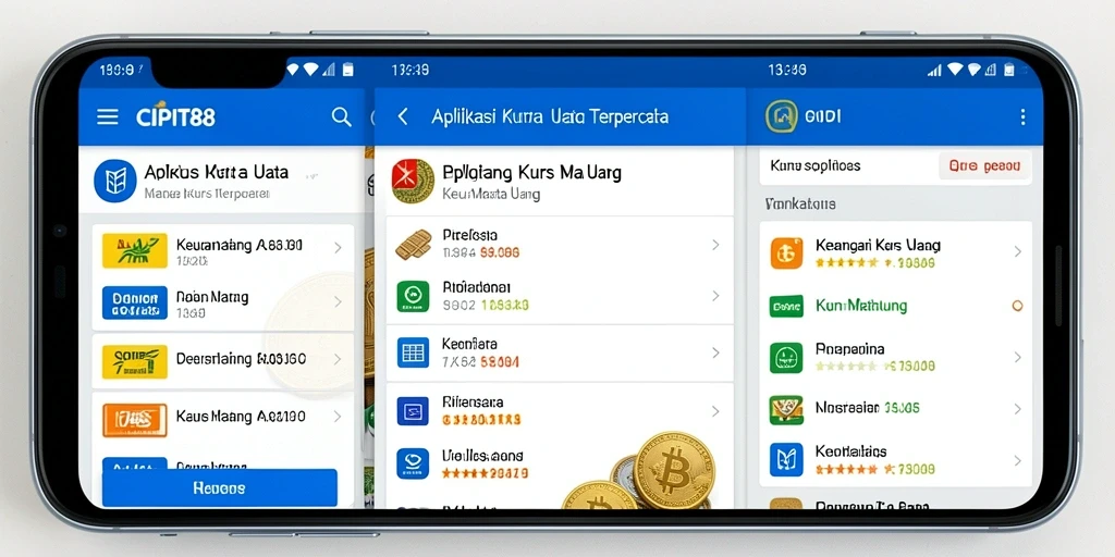 Tampilan antarmuka CIPIT88 dengan informasi kurs mata uang yang jelas.