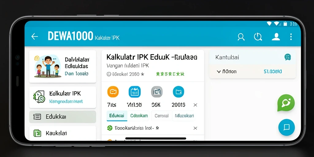 Screenshot aplikasi DEWA1000 yang menampilkan fungsi Kalkulator IPK.