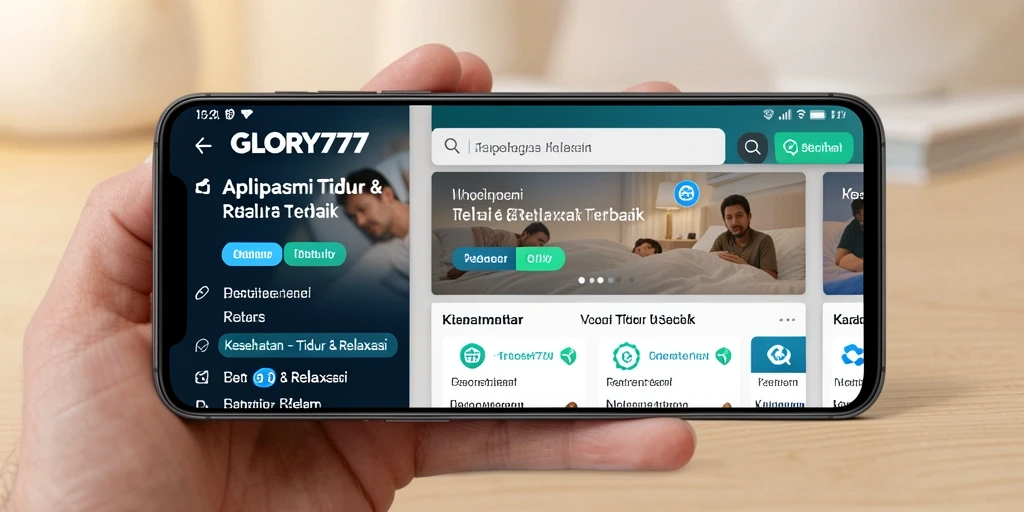 Antarmuka GLORY777 yang menenangkan dan mudah digunakan untuk tidur dan relaksasi.