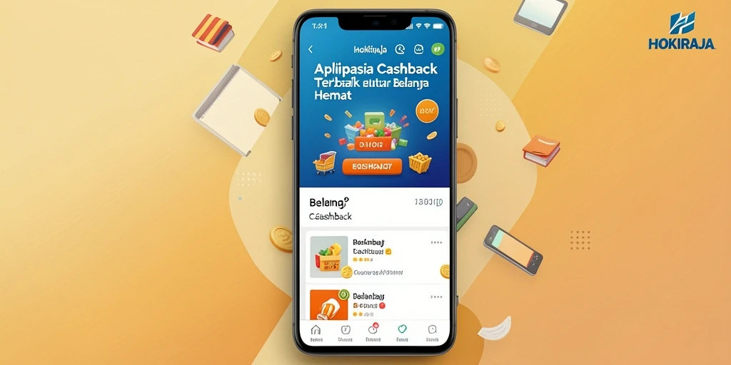 Screenshot antarmuka HOKIRAJA yang menunjukkan fitur cashback yang menarik.