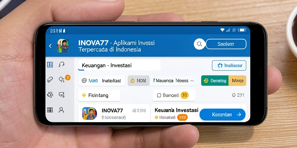 Tampilan antarmuka INOVA77 yang memudahkan investasi dan pengelolaan keuangan.