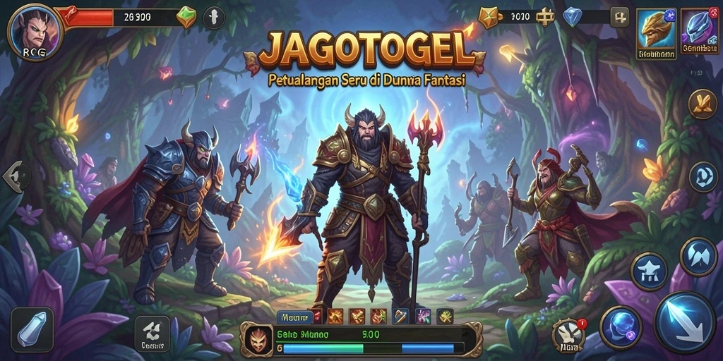 Tampilan antarmuka game RPG JAGOTOGEL yang menarik.