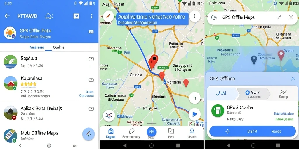 Tampilan antarmuka KITAWD dengan peta offline yang jelas dan informatif.
