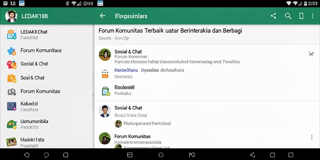 Antarmuka aplikasi LEDAK188 yang tampil menarik dan interaktif.