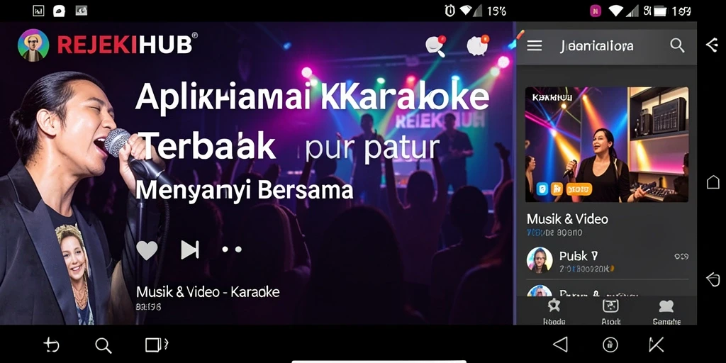 Antarmuka pengguna yang menarik dan fitur karaoke yang interaktif.