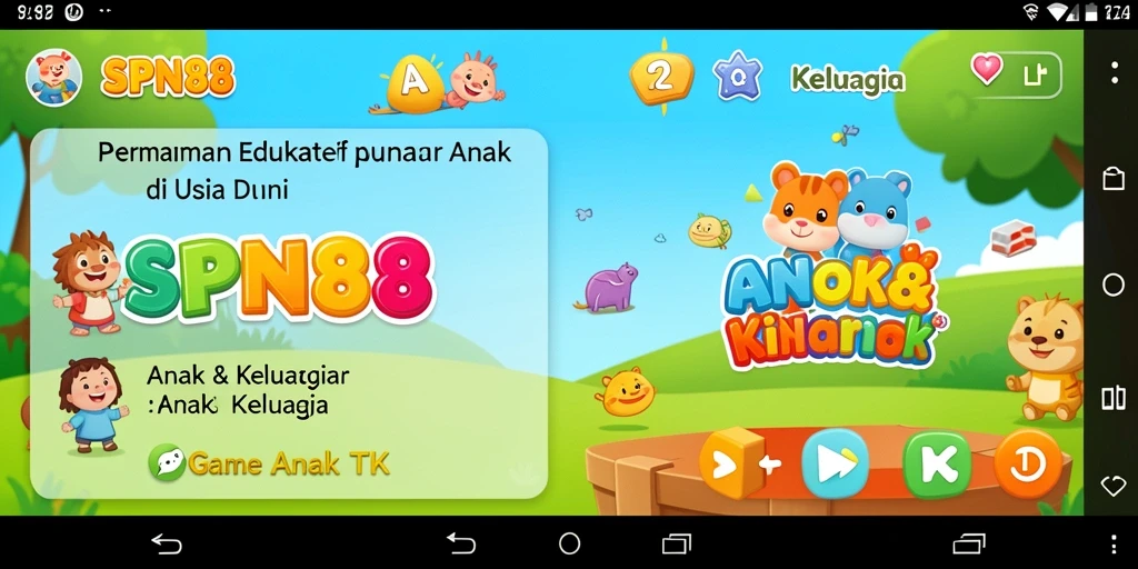 Antarmuka cerah dan interaktif dari SPN88 untuk anak-anak.