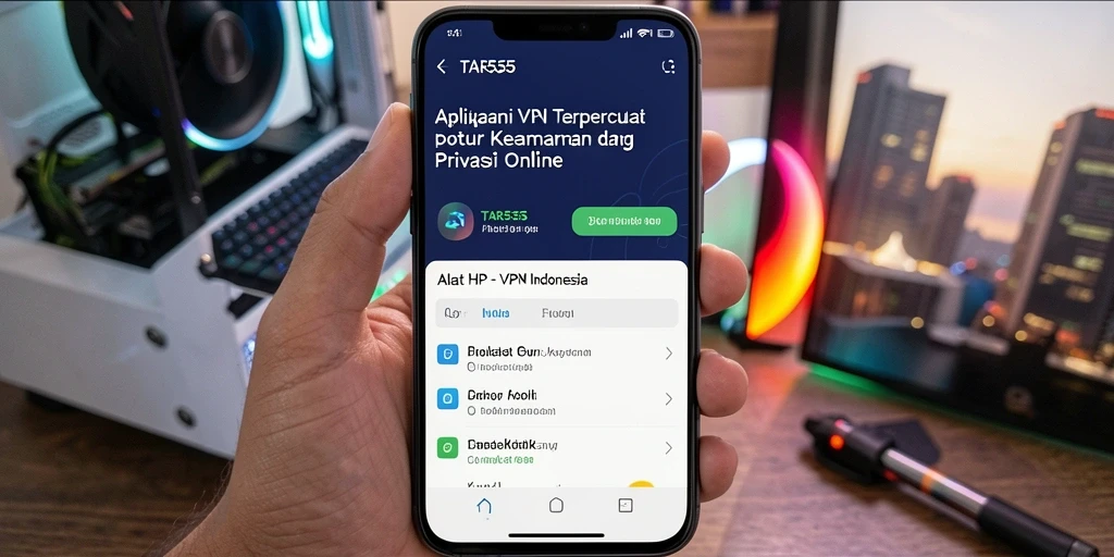 Tampilan antarmuka pengguna aplikasi TAR555 yang sederhana dan fungsional.