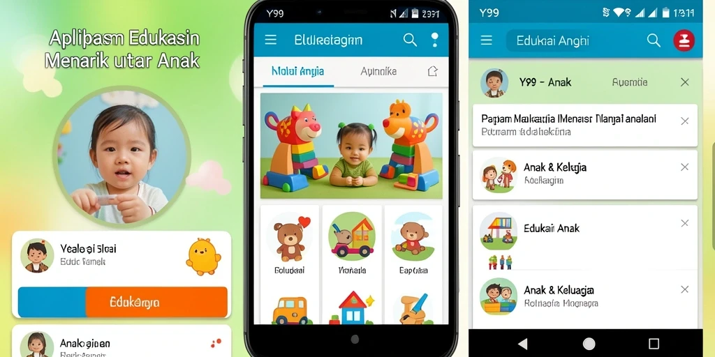 Antarmuka Y89 yang ramah anak untuk belajar interaktif.