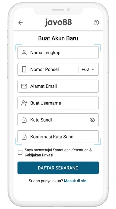 Cara Mudah Daftar Akun javo88 untuk Pengguna Android